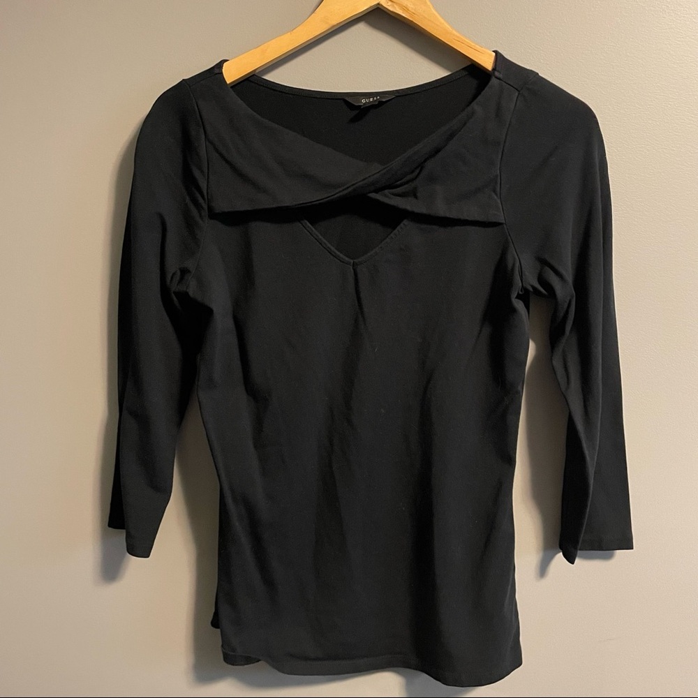 Guess Black Keyhole Top- Medium